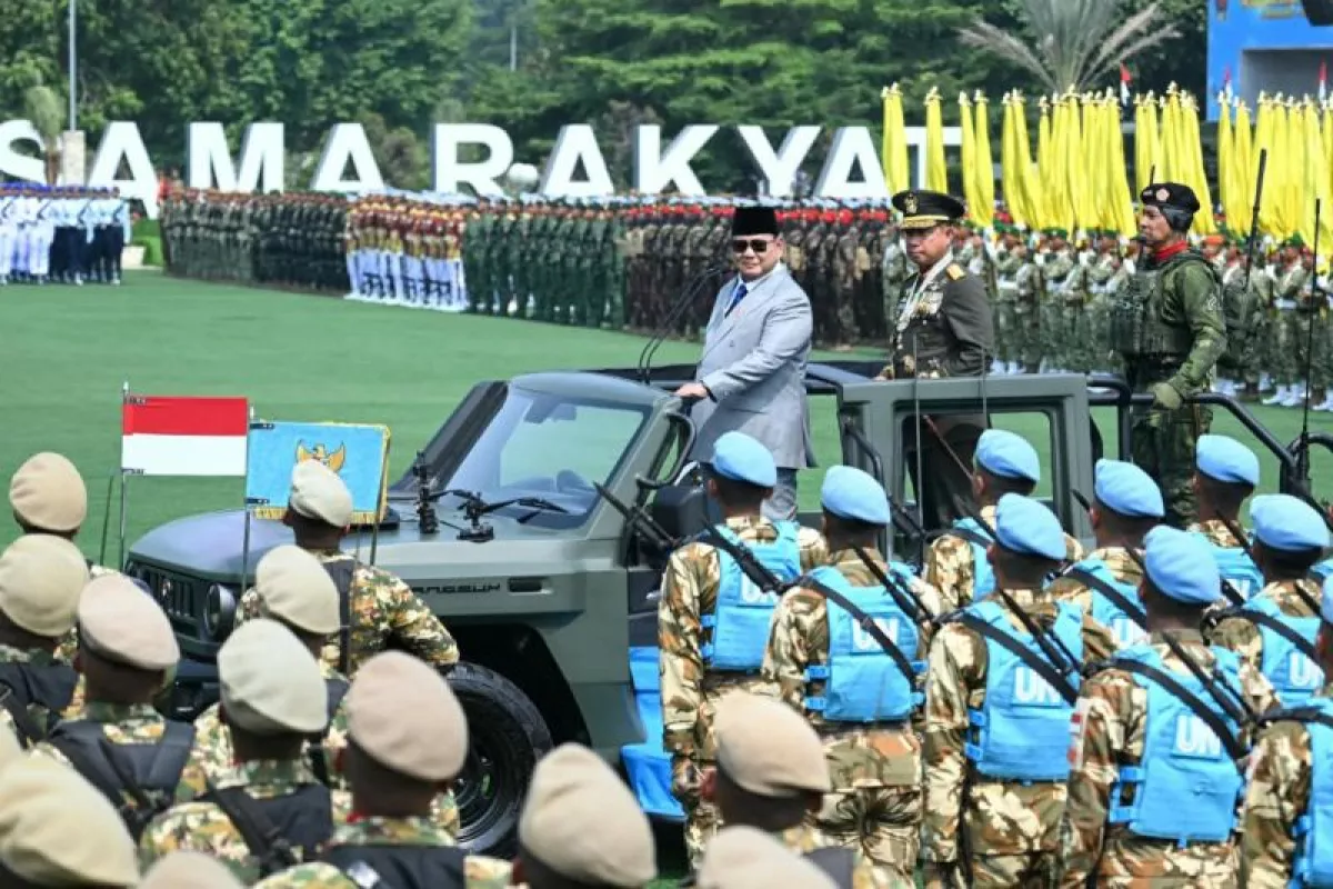 HUT ke 81 TNI, Presiden Prabowo Resmikan 204 Satuan Baru TNI dan 6 Kodam Baru